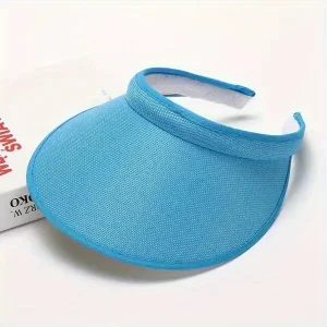 Outdoor Sporty Sun Visor Hat, Empty Top Large Brim Breathable UV Protection Sports Sun Hat For Cycling Hiking Fishing