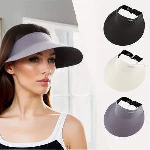 1pc Foldable Wide Brim Sun Hat Solid Color Adjustable Sun Visor Cap - Breathable, Quick-Drying, Ideal For Golf, Tennis & Summer Outdoors - Durable, Stylish Design