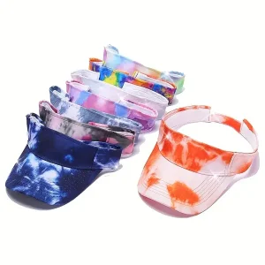 Festive Tie-Dye Visor Hat for Women - Lightweight, Breathable, And Perfect for Spring Summer Outings